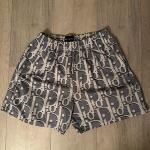 Men's Athletic Shorts in Gray Monogram